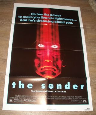 1982 The Sender Movie 1 Sheet Movie Poster Kathryn Harrold Horror Film