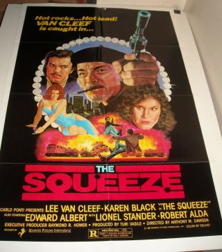 1980 The Squeeze 1 Sheet Movie Poster Lee Van Cleef Karen Black Robert Alda