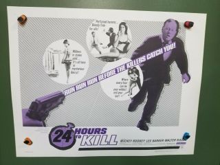 1965 24 Hours To Kill Half Sheet Poster Lex Barker,  Mickey Rooney Crime