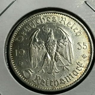 1935 - A Germany Silver 5 Marks Coin