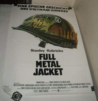 Rolled 1987 Stanley Kubrick Full Metal Jacket German Movie Poster Vietnam War