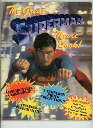 The Great Superman Movie Book.  1981 Dc Comics Christopher Reeves Collectors