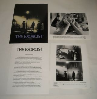 The Exorcist Promo Movie Press Kit 2 Photos Linda Blair Horror Classic