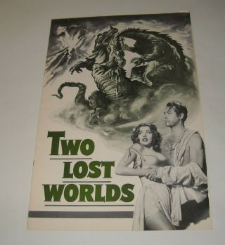 Two Lost Worlds Movie Pressbook Laura Elliott James Arness Gga W Dinosaurs