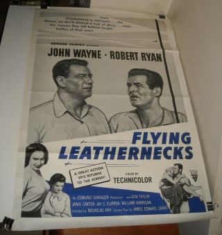 Rolled Flying Leathernecks 1 Sheet Movie Poster John Wayne Robert Ryan War