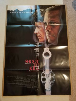 Vintage Shoot To Kill One Sheet Folded 27x40 Movie Poster Poitier 1988