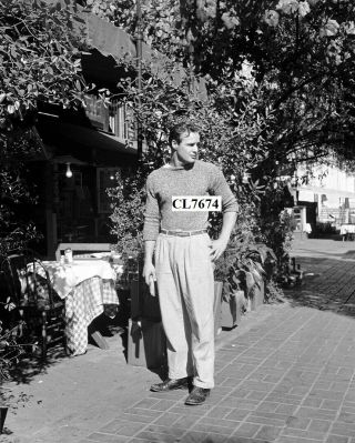 Marlon Brando Stands Outside A Restaurant In Van Nuys,  California Photo
