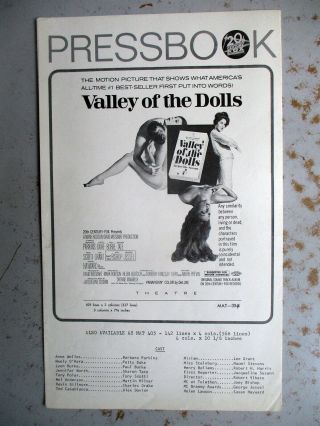 Pressbook - Valley Of The Dolls 1967 Sharon Tate,  Patty Duke