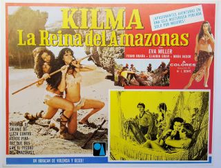 Catfight Eva Miller Kilma: Queen Of The Amazons Sexy Lobby Card 1975