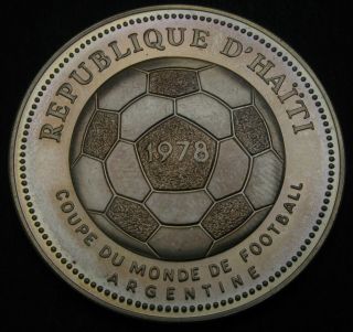Haiti 50 Gourdes 1977 Proof - Silver - World Soccer Championship Games - 2812