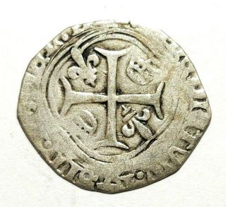 Doublestruck Silver Blanc - Medieval France 1461 - 1474ad,  King Louis Xi
