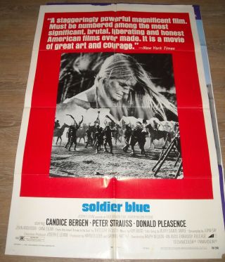 1970 Soldier Blue 1 Sheet Movie Poster Candice Bergen Western Native Americans
