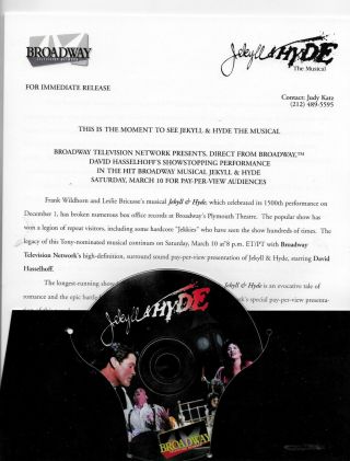 Jekyll Hyde,  The Musical Press Kit Complete w/DVD VERY FINE Complete 2