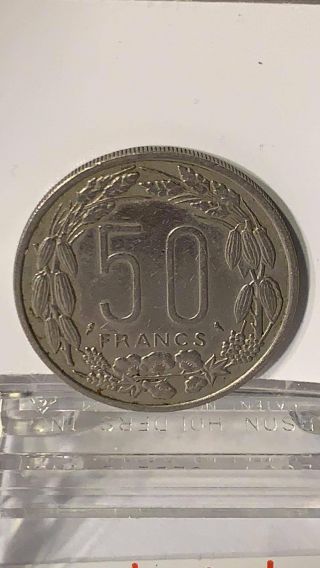 EQUATORIAL AFRICAN STATES 1961 - 50 FRANCS COPPER - NICKEL COIN KM 3 2