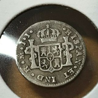 1816 Mexico Silver 1/2 Reale Better Coin