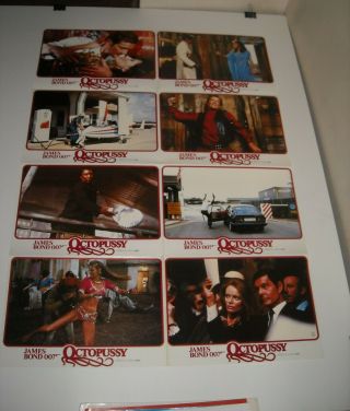 Octopussy Roger Moore James Bond Foreign Lobby Card 2 Uncut Sheet Poster 23 X 33