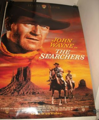 Rolled The Searchers Video Movie Poster John Wayne Classic Jeffrey Hunter