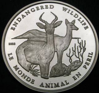 Togo 1000 Francs 2003 Proof - Silver - Antelope - 2882 ¤