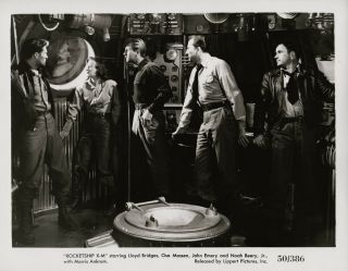 Osa Massen,  Lloyd Bridges Orig 1950 Sci - Film Film Photo.  Rocketship X - M
