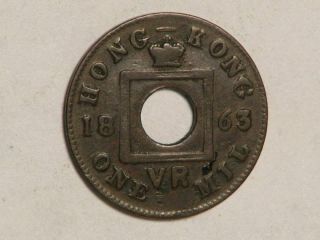 Hong Kong 1863 1 Mil Xf