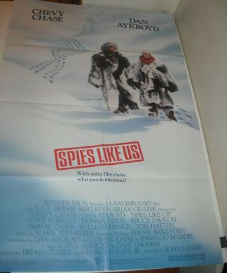 1985 Spies Like Us Movie Poster Chevy Chase Dan Aykroyd Donna Dixon Comedy