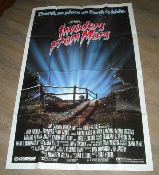 1986 Tobe Hooper Invaders From Mars Re - Make 1 Sheet Movie Poster Karen Black