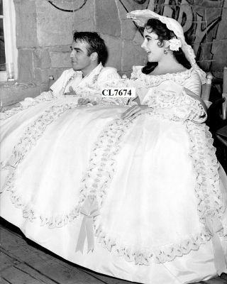 Elizabeth Taylor And Montgomery Clift On Movie Set Of " Raintree County " Photo