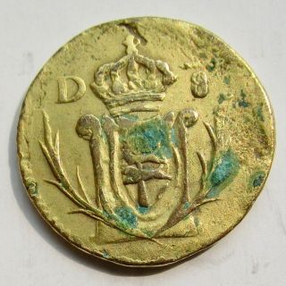 Mexico Empire Of Iturbide 1823 - D Nueva Vizcaya (durango) Copper (?) 1/8 Real