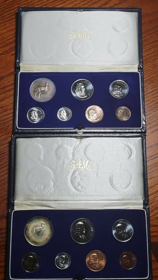 South Africa 1967 Proof Set (Rainbow Toning with Silver 1 Rand) 3