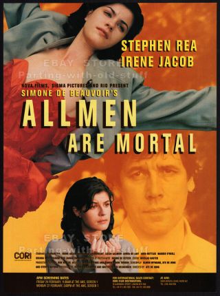 All Men Are Mortal_original 1995 Trade Ad / Promo_irene Jacob_stephen Rea