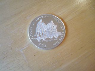 2000 Republic Of Liberia $20 Proof Silver Coin Treaty Of Paris,  1783