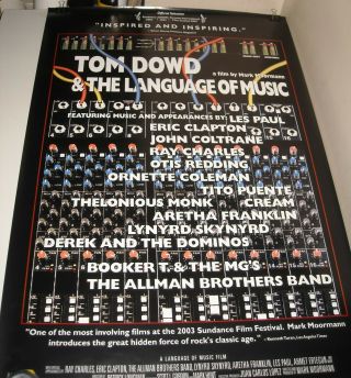Rolled 2003 Tom Dowd And The Language Of Music Movie Poster Cream John Coltrane