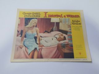 1958 I Married A Woman Lobby Card 11x14 Diana Dors,  George Gobel Romantic Comedy