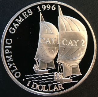 Cayman Islands - Silver 1 Dollar Coin - Olympic Games - 1996 - Proof