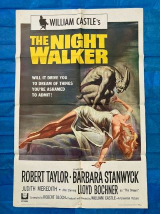 " The Night Walker " One Sheet Movie Poster 1965