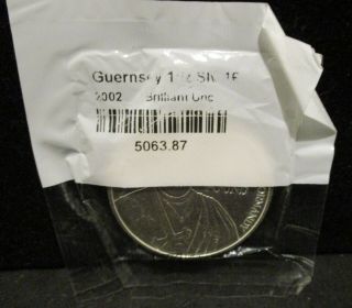 2002 Guernsey 1 Oz.  Silver One Pound Coin - Bu In Littleton Packaging
