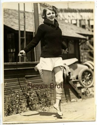 Vintage 1920s Hollywood Actress Helene Chadwick Jump Rope Photo By Pete Smith