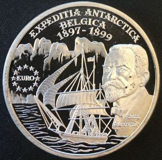 Romania - Silver 100 Lei Coin - Expeditia Antarctica - 1999 - Proof
