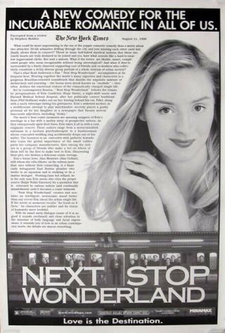 Next Stop Wonderland Great D/s 27x40 Movie Poster Last One (th40)