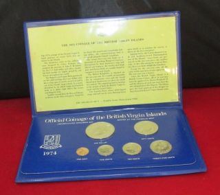 1974 Official Coinage Of The British Virgin Islands - Franklin