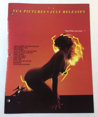 1986 Adult Film Promo Booklet Vanessa Del Rio,  Taija Rae,  Michelle Leska