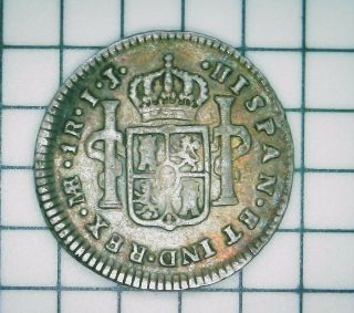 Spain Silver 1788 1 Real Charles Iii Carlos Lima Peru Colonial Coin