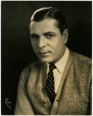 Warner Baxter 1920s Photo - Silent Actor Portrait - Silver Gelatin
