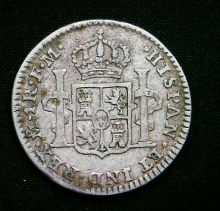 Spain Silver 1800 1 Real Charles Iii Carlos Mexico Colonial Coin Pillar