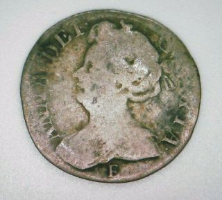 1708 E Great Britain 6 Sixpence Queen Anne Anna Silver Coin