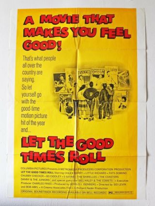 Orig.  1973 " Let The Good Times Roll " Chuck Berry,  Little Richard Us Movie Poster