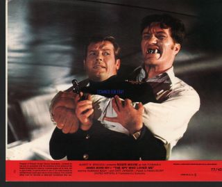 James Bond The Spy Who Loved Me Two Orig 1977 8x10s Roger Moore Richard Kiel