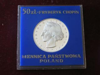 Poland,  50 Zl.   1972,  Silver Proof ,  Fryderyk Chopin
