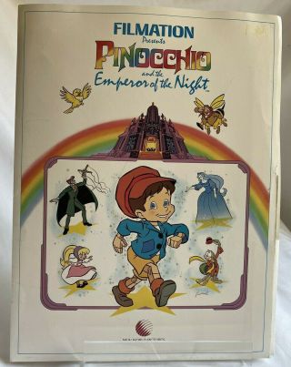 1987 Pinocchio And The Emperor Of The Night - Movie Press Kit - Filmation