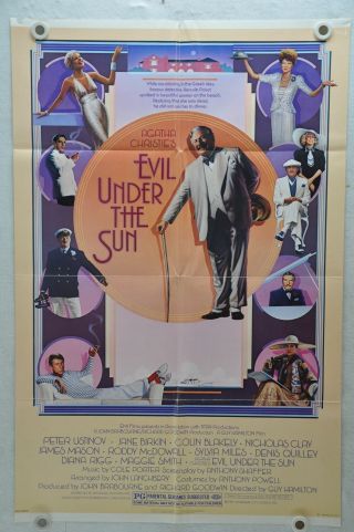 1982 Evil Under The Sun 1sh Movie Poster 27 X 41 Peter Ustinov